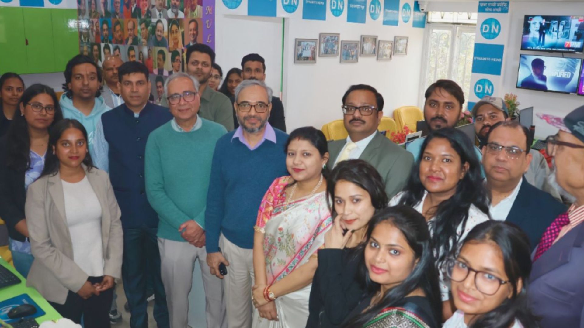 Vijay Joshi and Nirmal Pathak among journalists in the Dynamite News newsroom