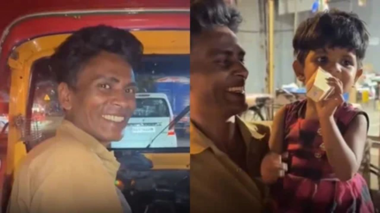 Viral Video: Single father auto driver’s daily struggle with little girl wins hearts online