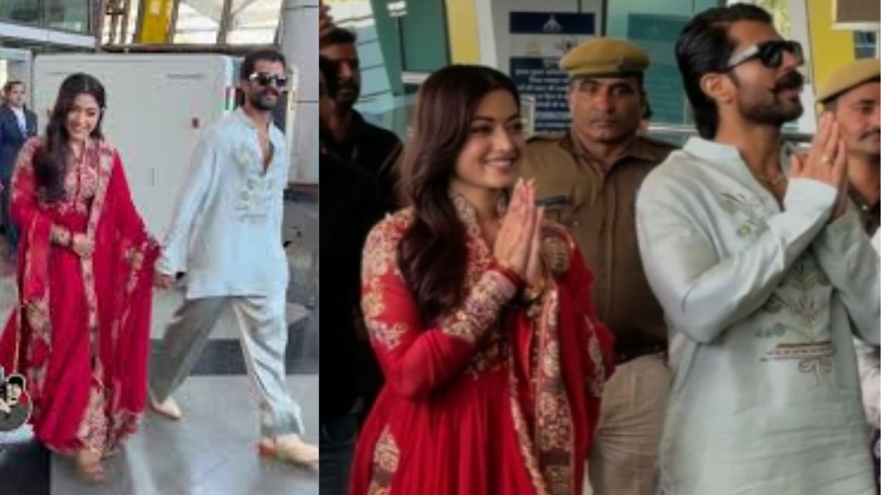 Newlyweds ‘Virosh’ spotted holding hands at Udaipur airport; A look at first post-wedding appearance
