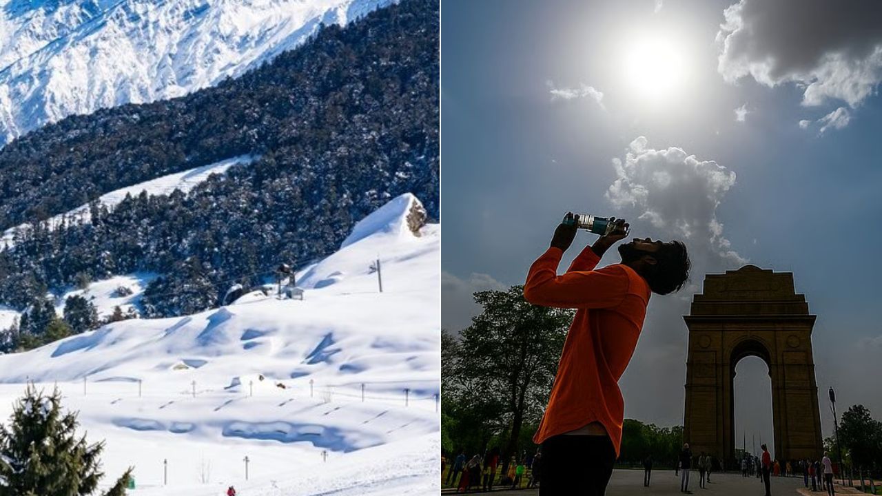 Weather Shift in Northwest India: Plains heat up, snowfall continues in hills