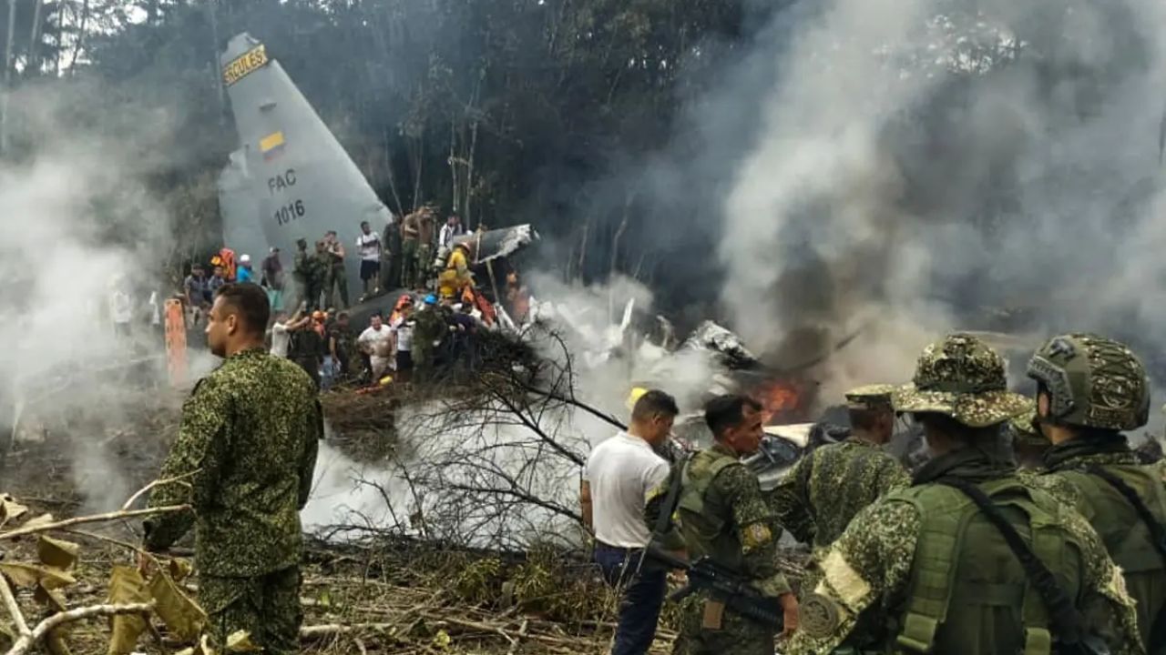 Colombian Air Force Plane crashes in Amazon region; Over 30 feared dead