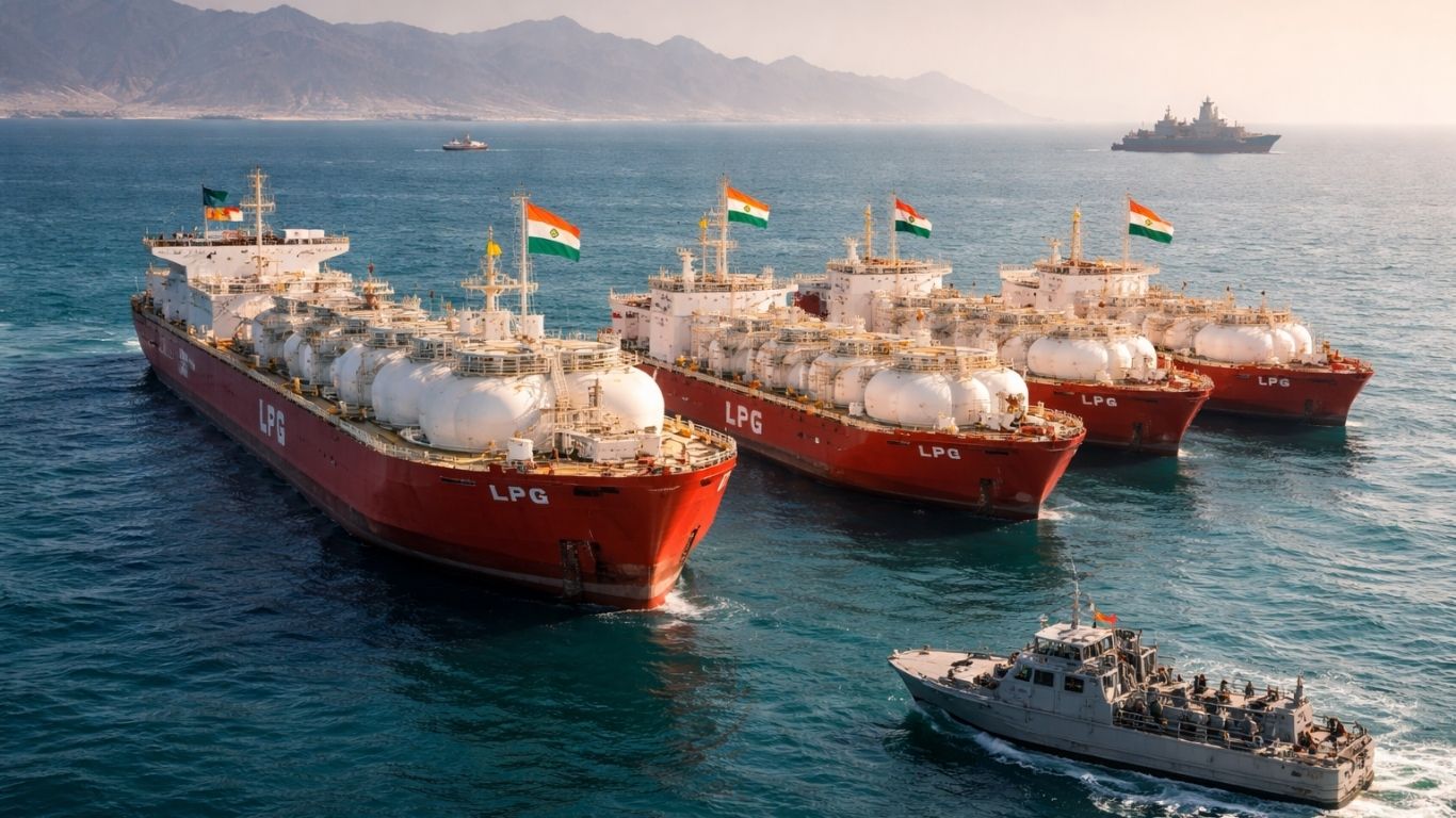 Tensions at a Peak in Hormuz: Indian Ships Carrying 170,000 Tons of LPG Stranded; Iran Blocks Passage
