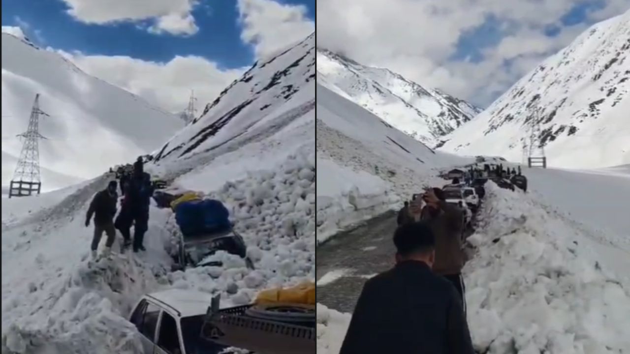 Avalanche Disrupts Traffic at Zojila Pass, Vehicles Trapped in Ladakh