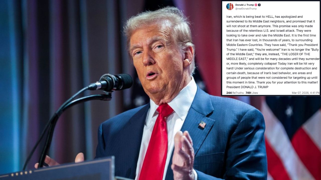 ‘Iran lost, surrendered to Middle East neighbours, apologised’: US President Donald Trump