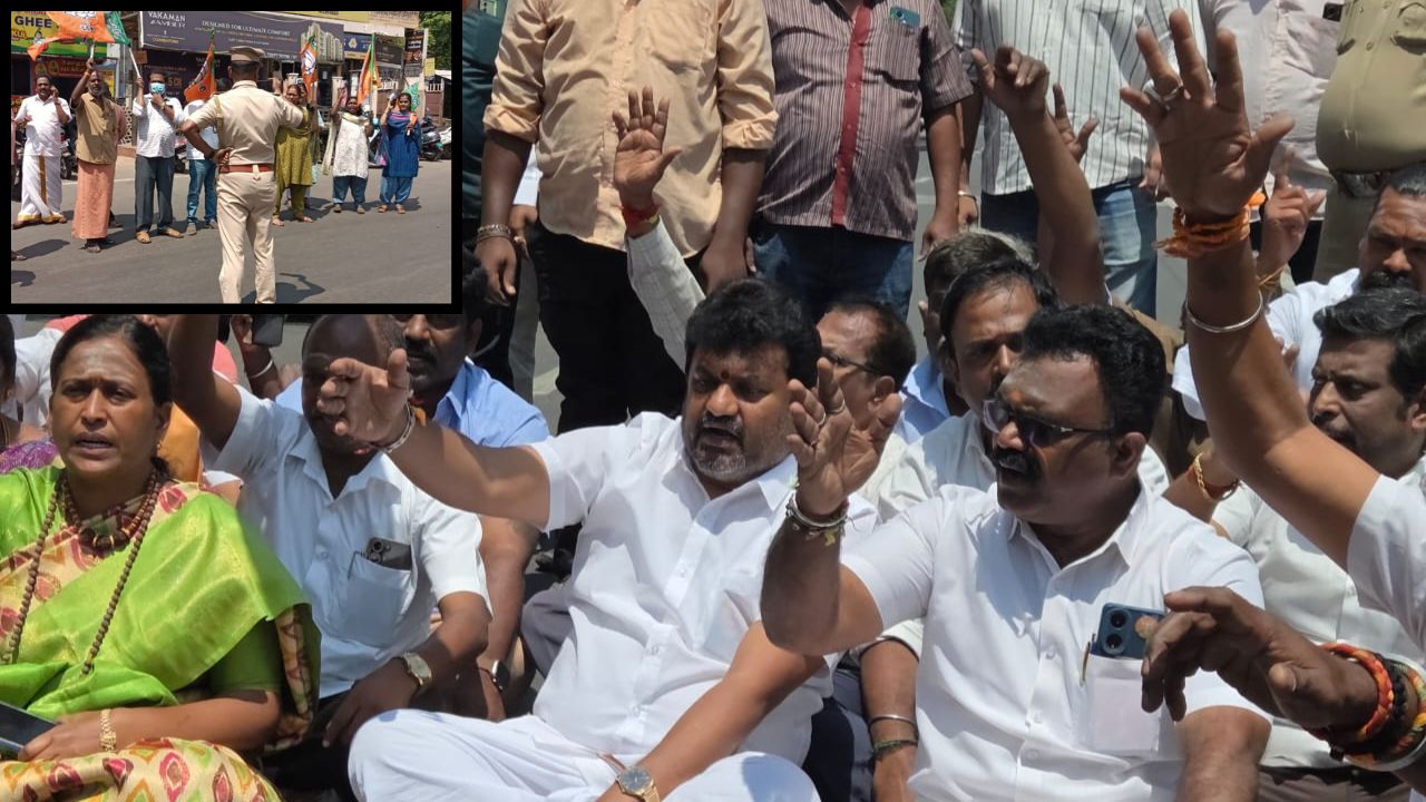 BJP Workers Detained in Coimbatore During Protest Over Absence of PM Modi’s Photo at Ration Shops