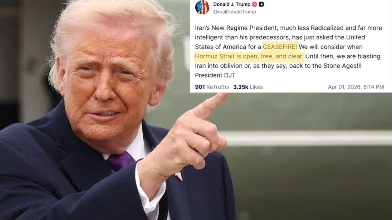 Iran Has Asked US For Ceasefire: Trump claims, warns no deal until Strait of Hormuz is ‘open, free’