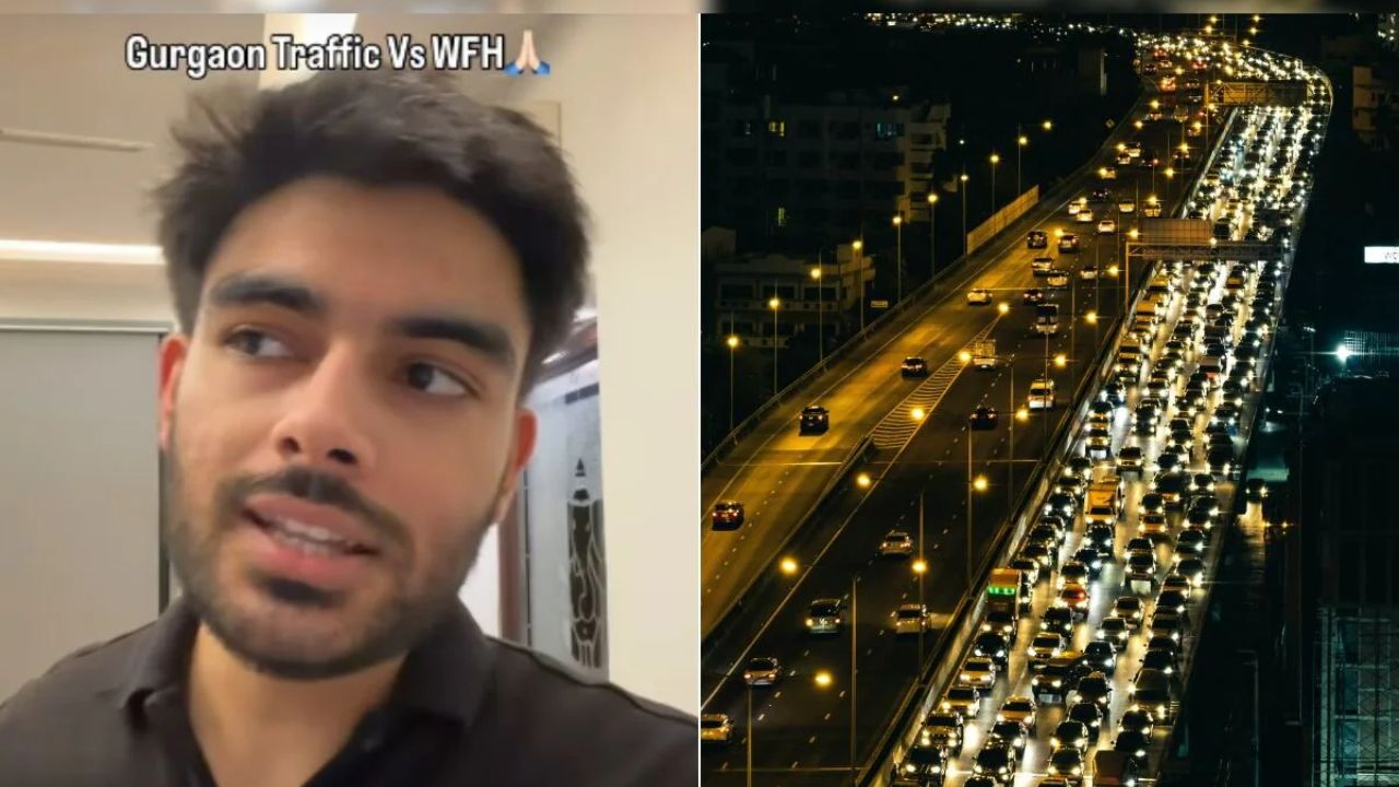 Meri Ruh Kap Jati Hai: Gurugram man stuck in traffic for hours, questions work from office; Video gets viral