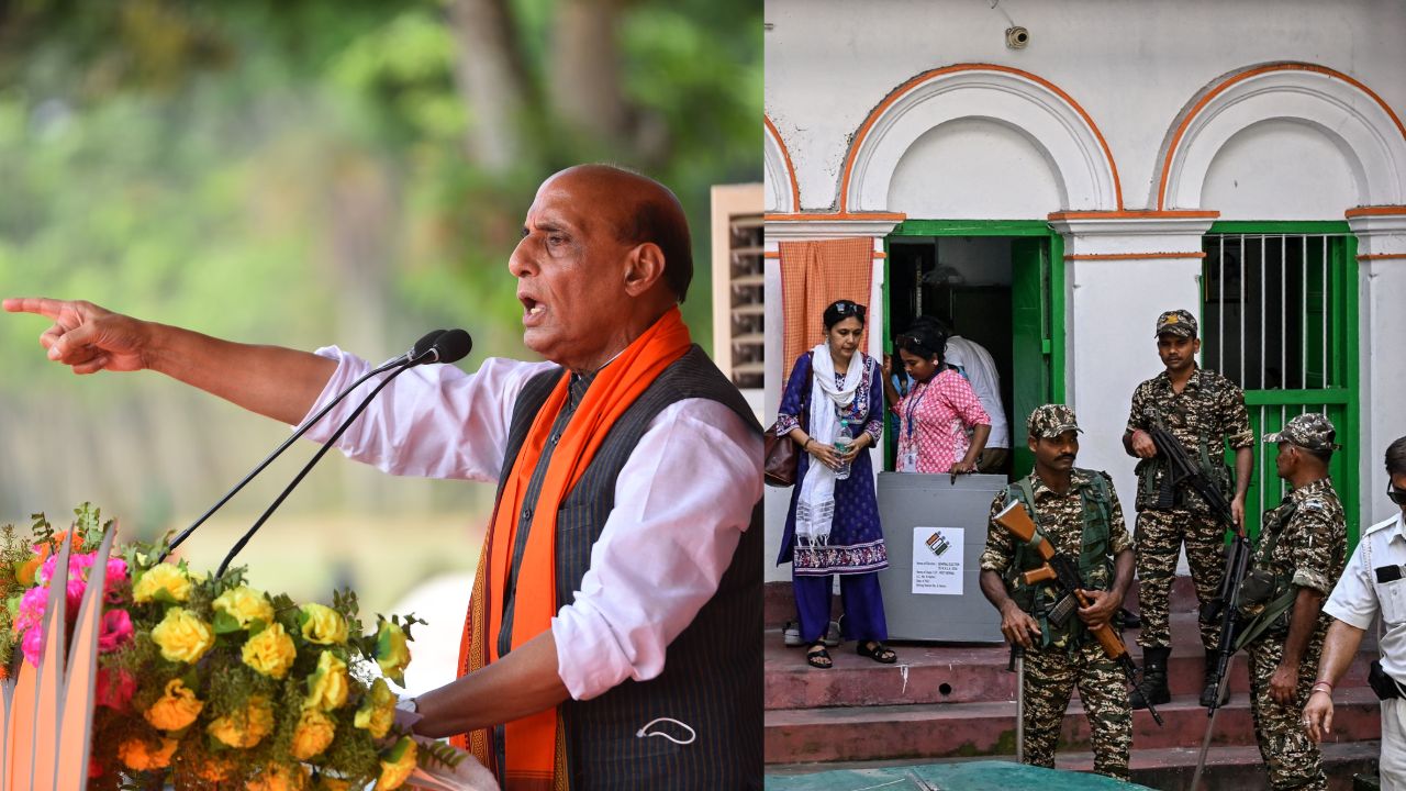 Either In Jail Ya Upar Honge: Rajnath Singh gives stern warning to ‘goons’ in West Bengal