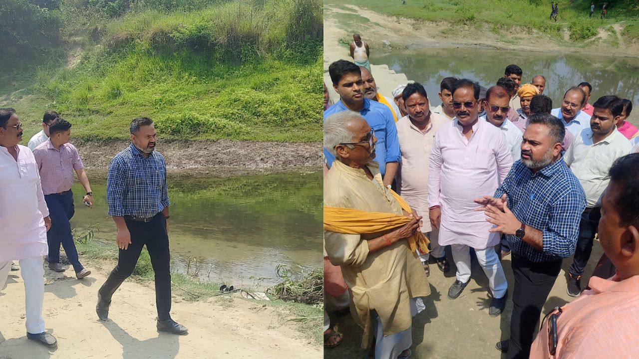 Kushinagar: DM inspects Kulkula Devi temple, announces beautification and river restoration plan
