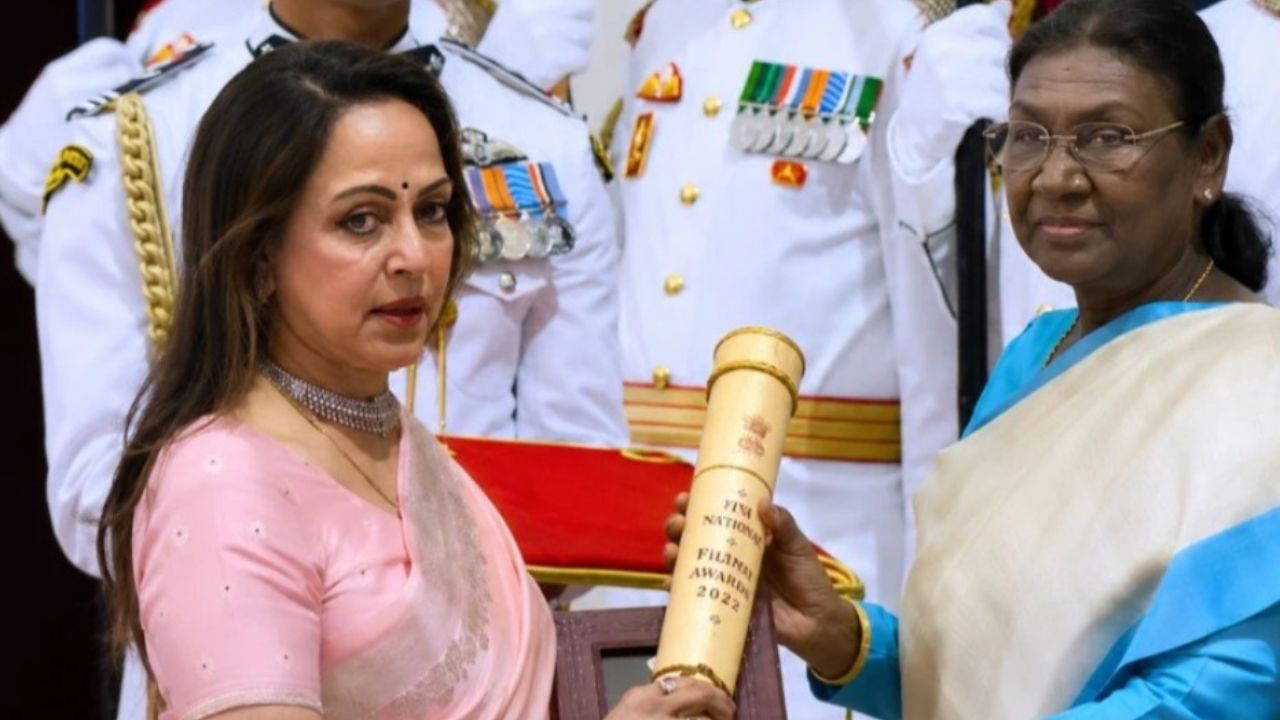 Padma Awards 2026: Emotional moment as Hema Malini receives honour for Dharmendra