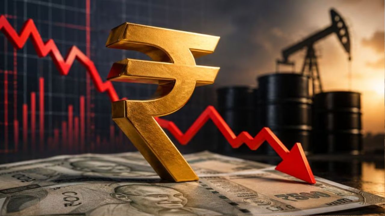 Rupee hits record low; Slides further amid crude oil surge