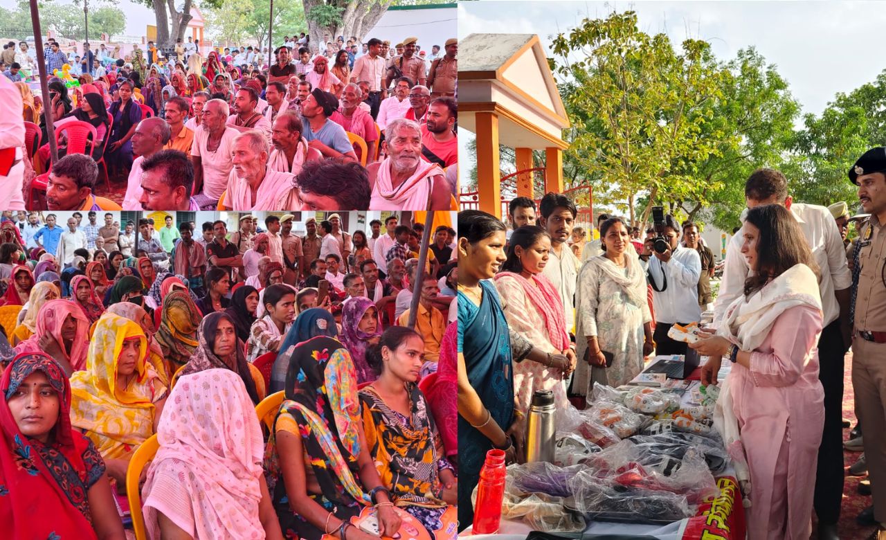Prayagraj DC Saumya Agarwal during public grievances (Dynamite News)