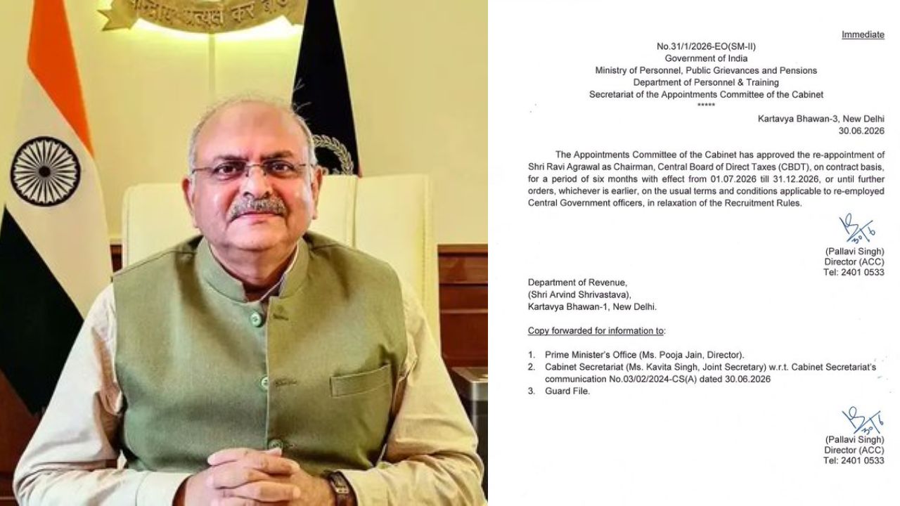 Ravi Agrawal re-appointed CBDT chairman for six months