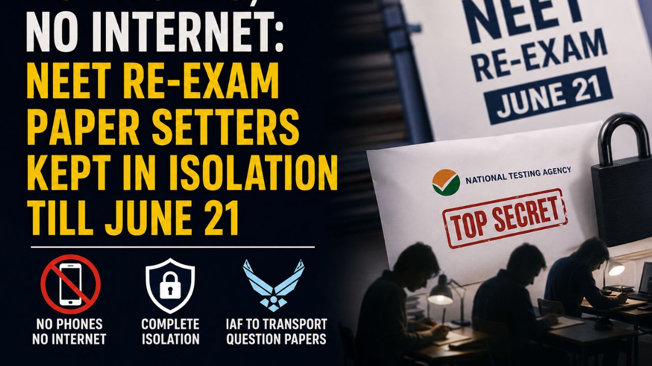No Phones, No Internet: NTA keeps NEET re-exam paper setters in isolation till June 21