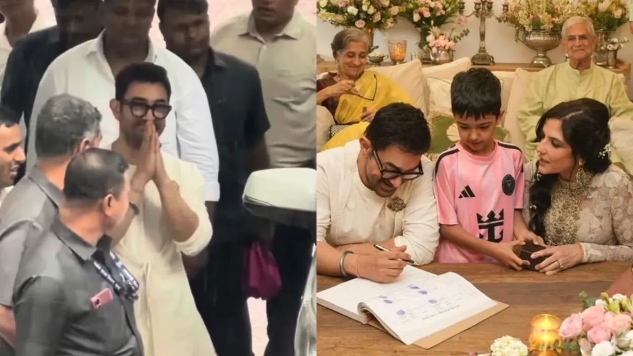 Aamir Khan Greets Media With Folded Hands In First Appearance After Marrying Gauri Spratt