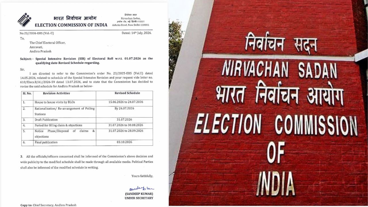 ECI Extends Deadline For SIR In Andhra Pradesh And Haryana, Check New Dates