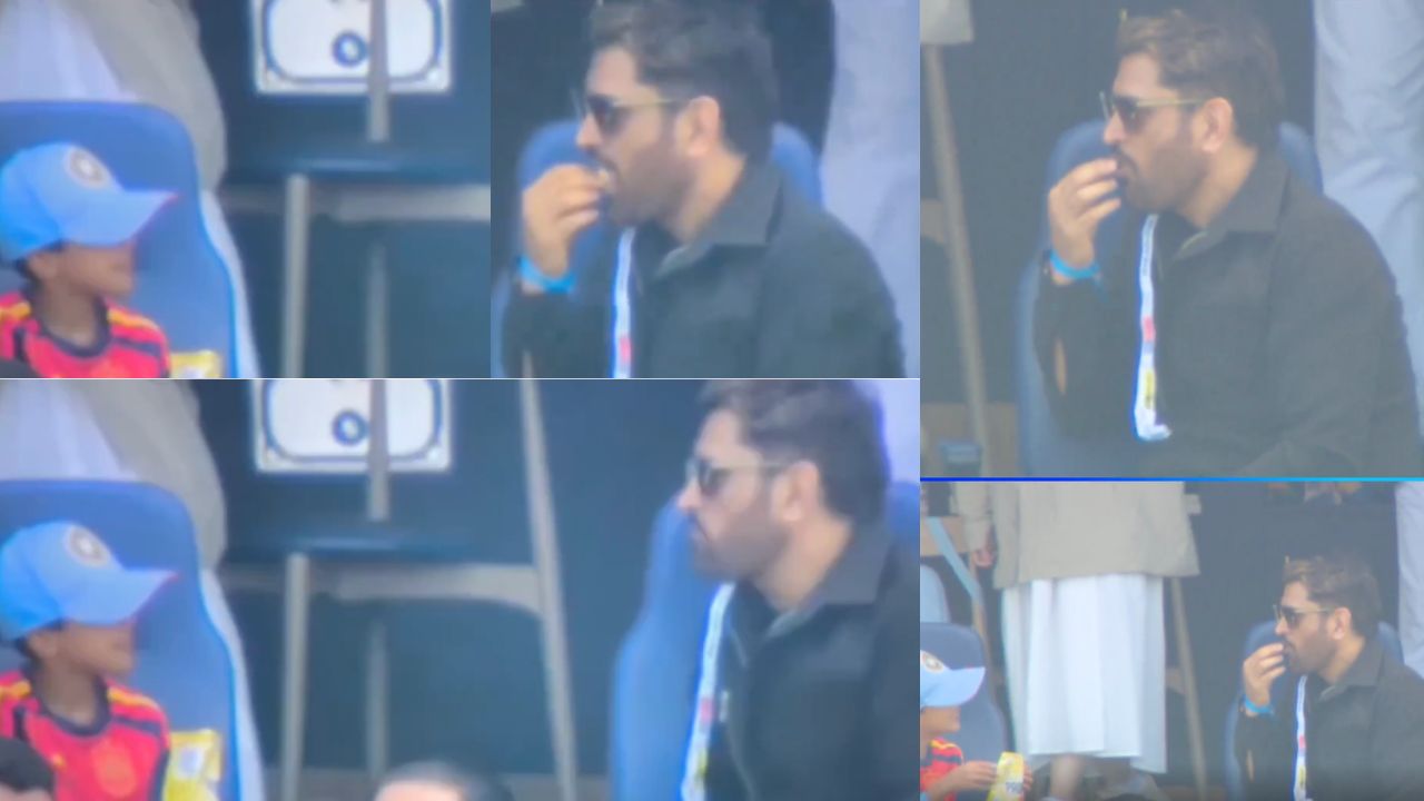 Watch: MS Dhoni Spotted Sharing Popcorn With Young Fan During IND vs ENG 1st ODI, Internet Calls It the ‘Cutest Cricket Moment’