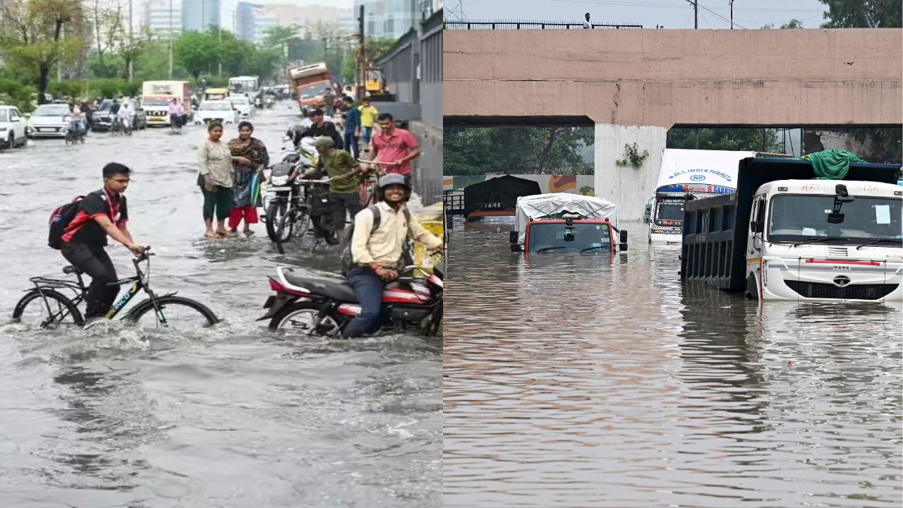 Noida Rain: Monsoon spell exposes civic preparedness, major roads waterlogged; Watch video