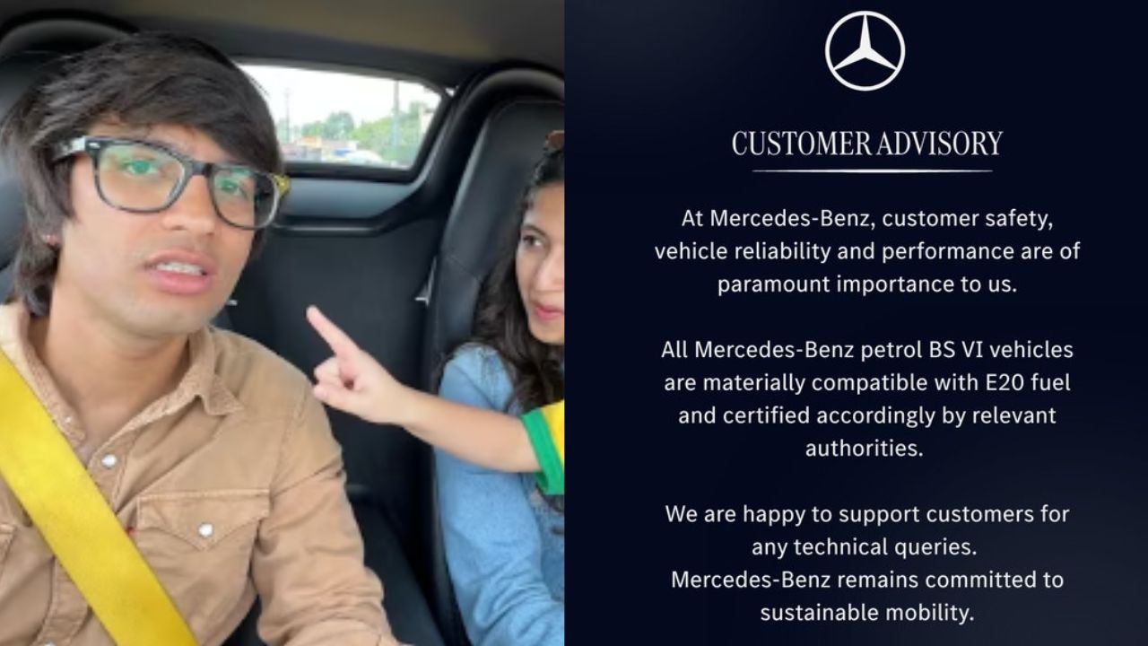 Sourav Joshi’s Claim On E20 Sparks Debate: Mileage Drops From 17 To 5 Mercedes-Benz Issues Advisory