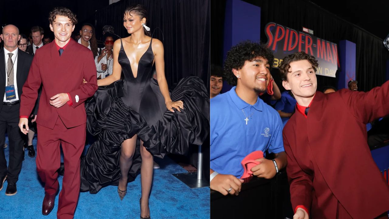 Tom Holland clicked a picture with his fan at the Los Angeles premiere of Columbia Pictures’ “Spider-Man: Brand New Day” held at Dolby Theatre