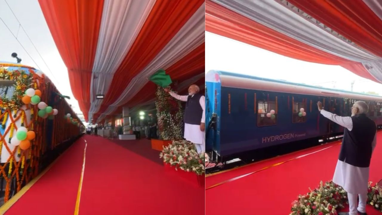 PM Modi Flags Off India’s First Hydrogen Train: Route, Features, Fares and Key Details