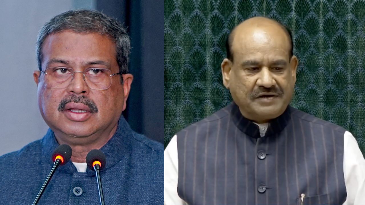 Dharmendra Pradhan Meets Speaker Om Birla Amid Parliament Standoff Over NEET, CJP Protest