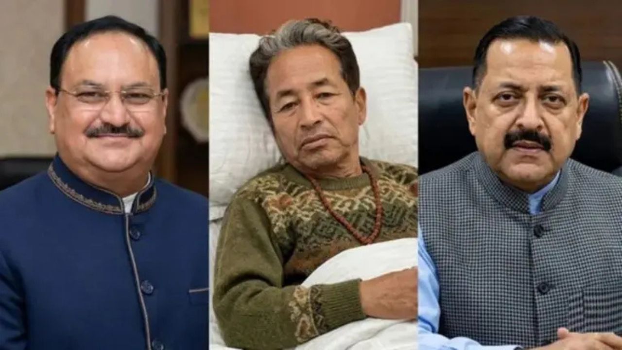 CJP Protest: Union Ministers JP Nadda and Jitendra Singh Meet Sonam Wangchuk at Medanta Hospital