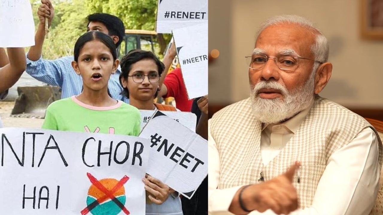 ‘Do Not Incite Children’: PM Modi after violence during CJP protest over Neet paper leak row