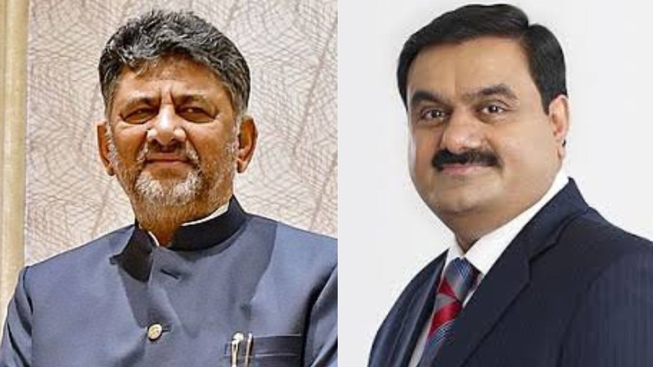 Adani Meets DK Shivakumar, BJP Questions Congress Over Rs 22,267 Crore Tunnel Project
