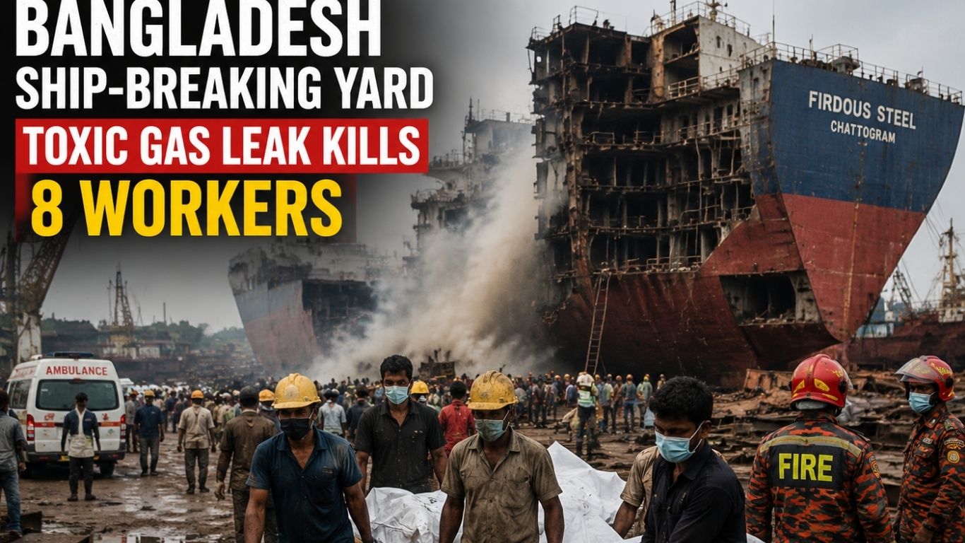 Bangladesh Ship-Breaking Yard Tragedy: 8 Workers Die in Toxic Gas Leak at Sitakunda