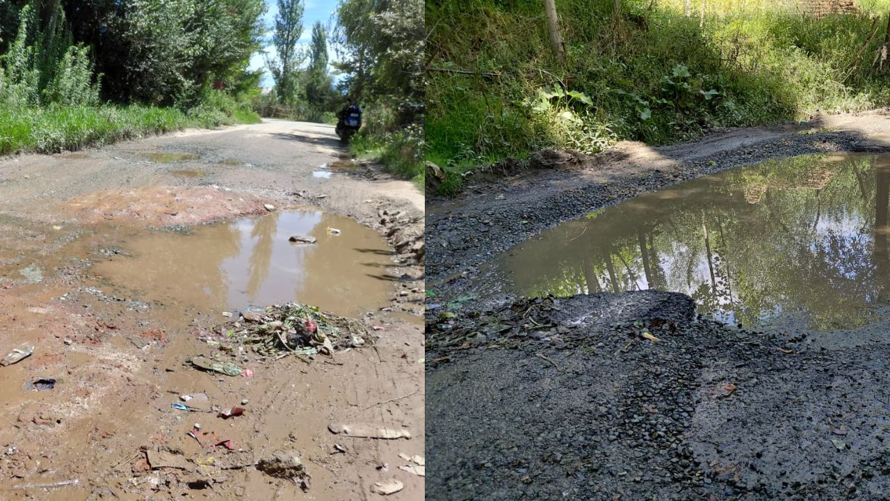 Poor Condition of Faqir Bagh-Chandoosa Road in North Kashmir’s Baramulla Triggers Public Outrage; Residents Salms NC