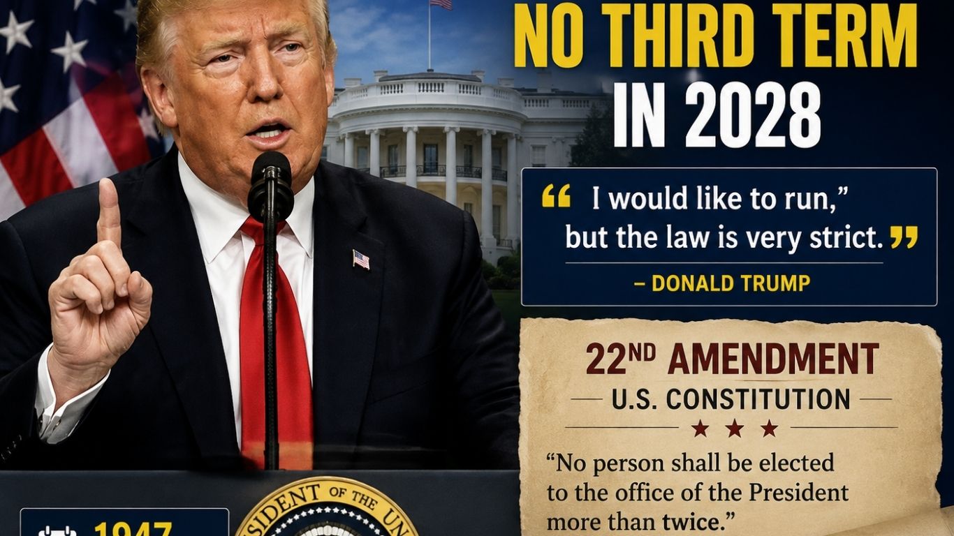 Trump on Third Term: ‘I Would Like to Run, But Law Is Very Strict’ Amid 2028 Speculation