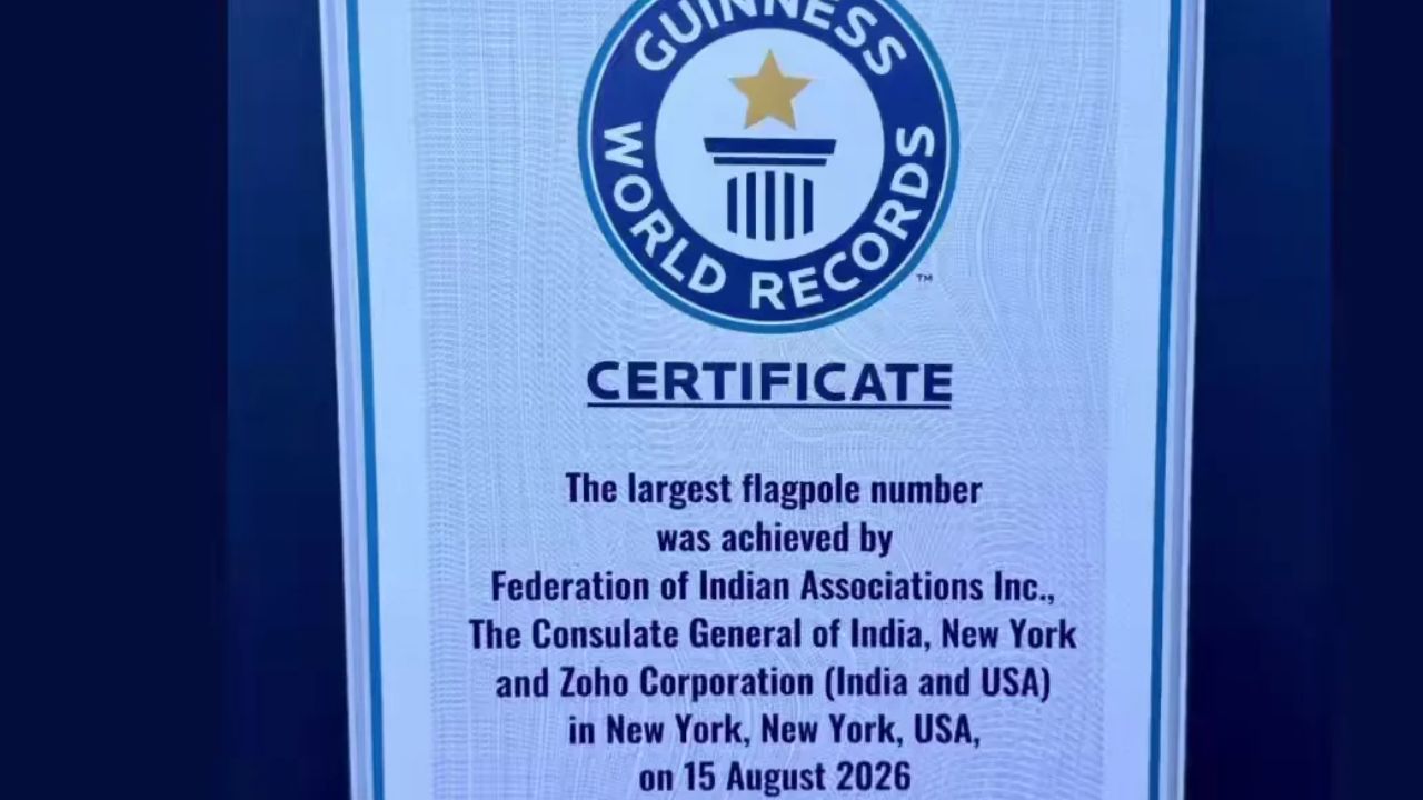 1300 Flags, One Historic Moment: Indian Diaspora Creates Guinness World Record in US on 80th Independence Day