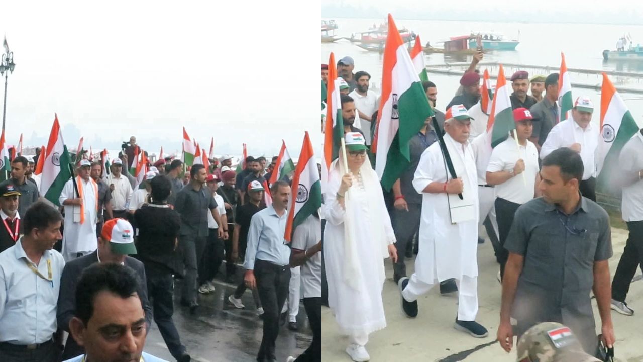 From Dal Lake to Botanical Garden, Srinagar Echoes with Patriotism as LG Manoj Sinha Flags Off Tiranga Rally