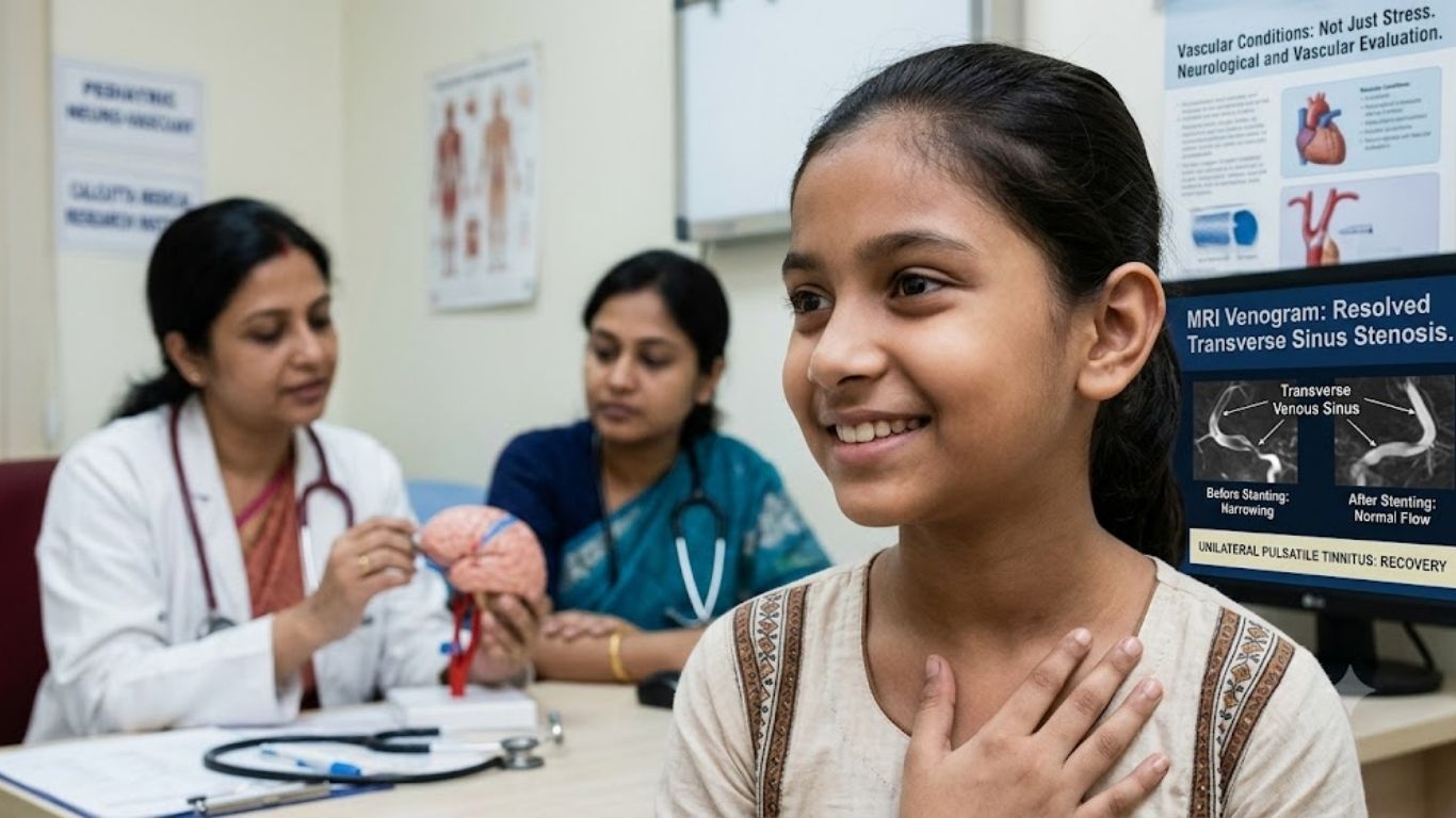 11-Year-Old Kolkata Girl Heard 24-Hour Sound in Ear for Months, MRI Revealed Rare Brain Vein Problem