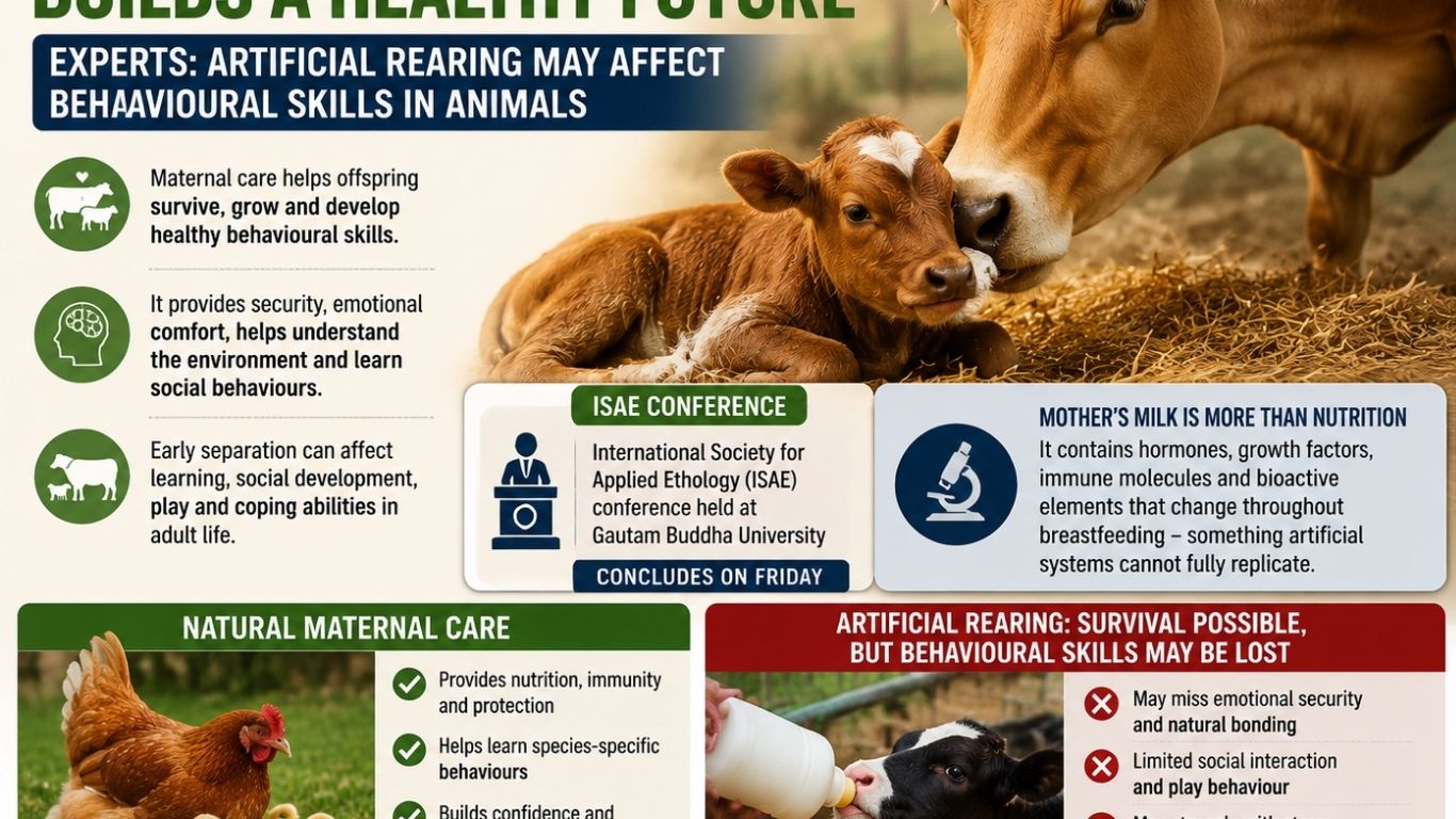 Maternal Care Essential for Animal Development; Artificial Rearing May Impact Behavioural Skills, Experts Warn
