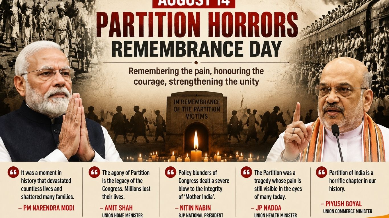 PM Modi Remembers Partition Victims on Partition Horrors Remembrance Day; Amit Shah Attacks Congress Legacy
