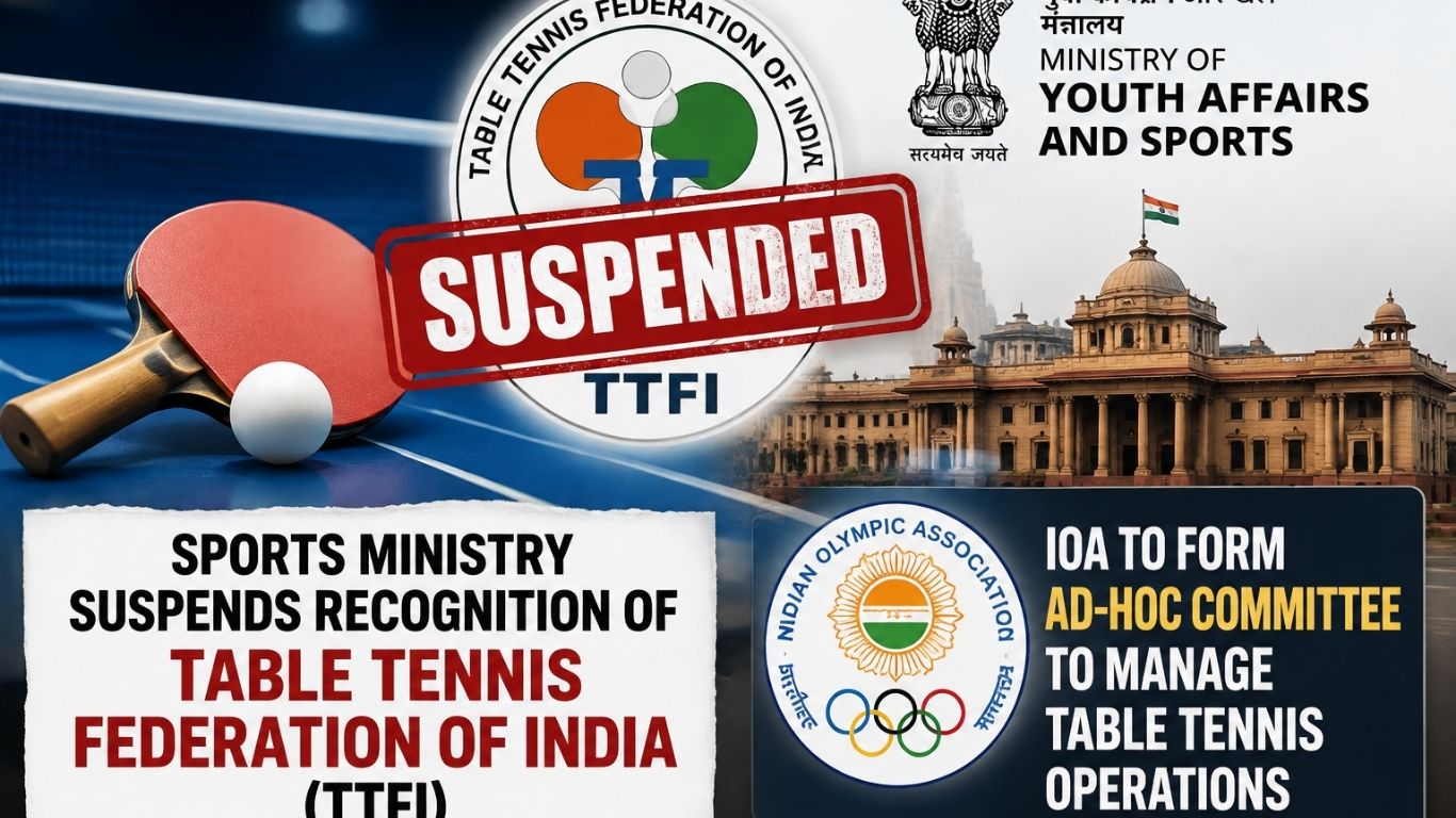 Big Blow to Indian Table Tennis! Sports Ministry Suspends TTFI Recognition Over Governance Issues