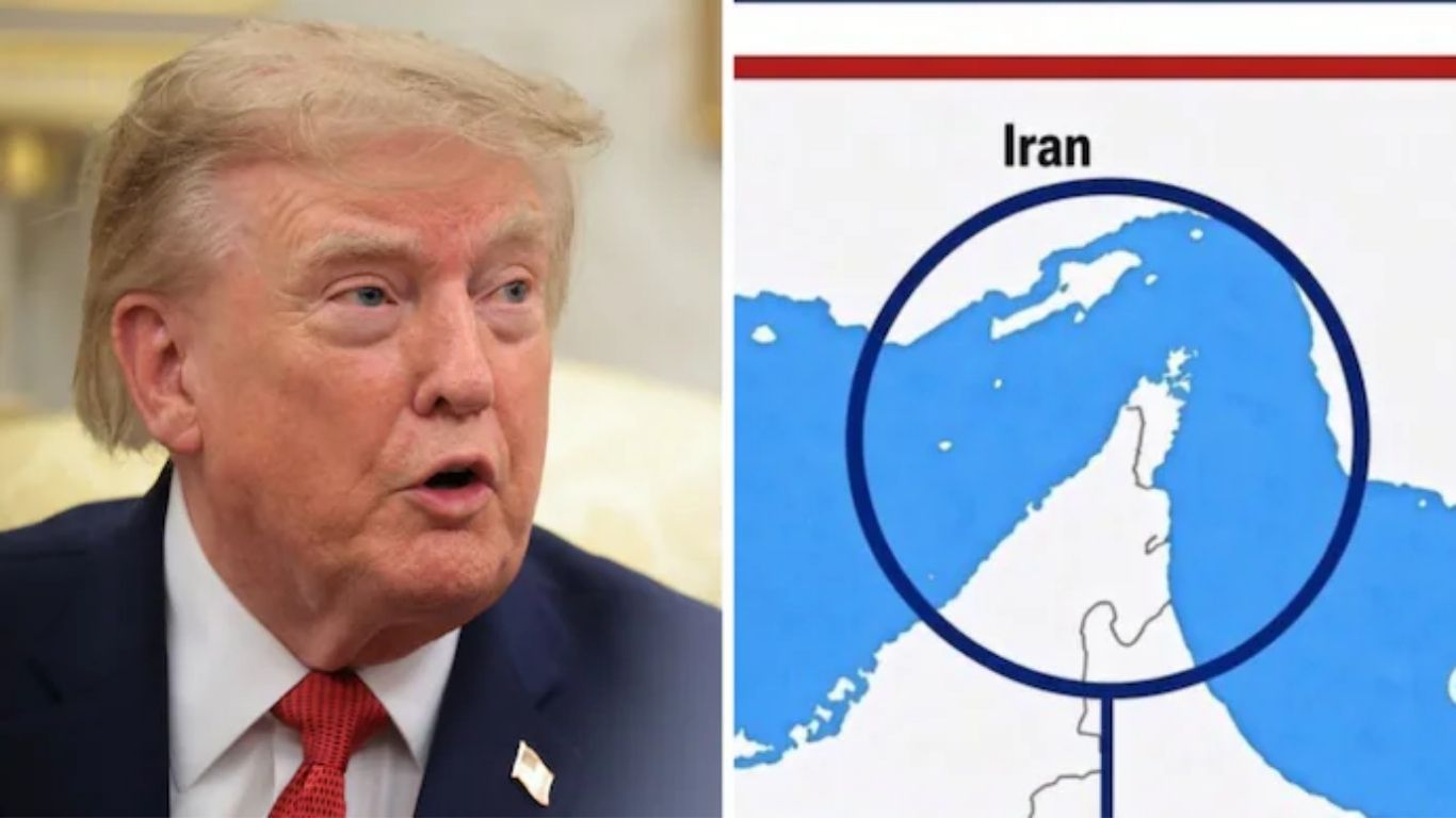 Trump Shares Map Calling Strait of Hormuz ‘New US Territory’ As Iran Keeps Waterway Shut