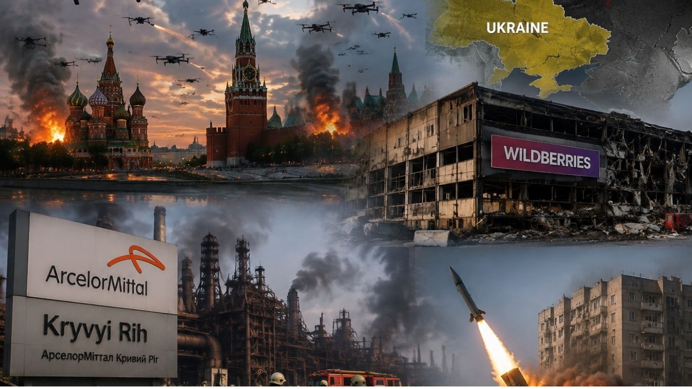 Ukraine Launches Massive Drone Offensive on Russia, Moscow Region Targeted; Steel Plant in Kryvyi Rih Hit