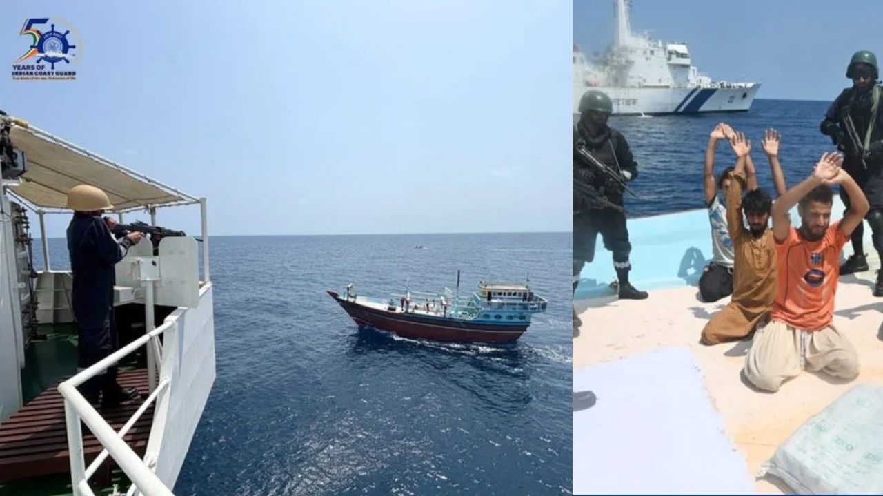 Rs 3,000 Crore Drug Haul Near Lakshadweep: Coast Guard Intercepts Iranian Boat, 5 Held