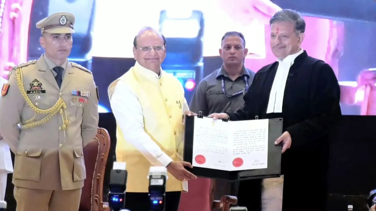 Justice Pushpendra Singh Bhati Takes Oath as J&K Ladakh High Court Chief Justice