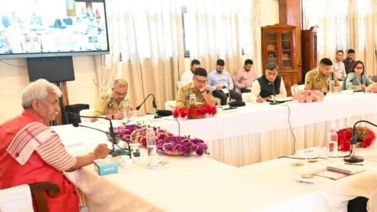 LG Manoj Sinha Reviews J&K Security Situation Amid Heightened Vigil Across Valley