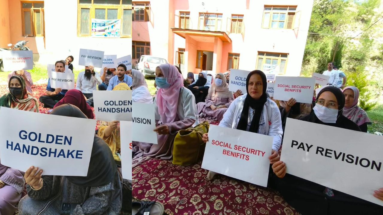 18 Years Of Service, Still No Job Security: JK NHM Workers Intensify Protest