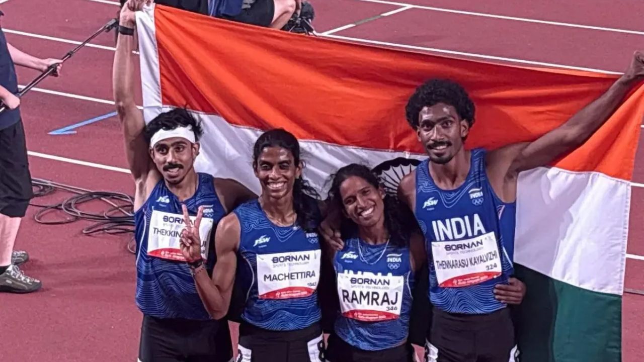 Asian Games 2026: India Fights Back From Third Place to Grab Silver in 4x400m Relay