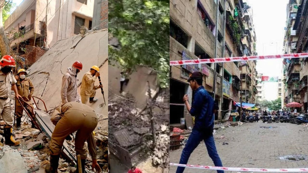 Building collapse in Delhi’s Satya Niketan leaves several feared trapped