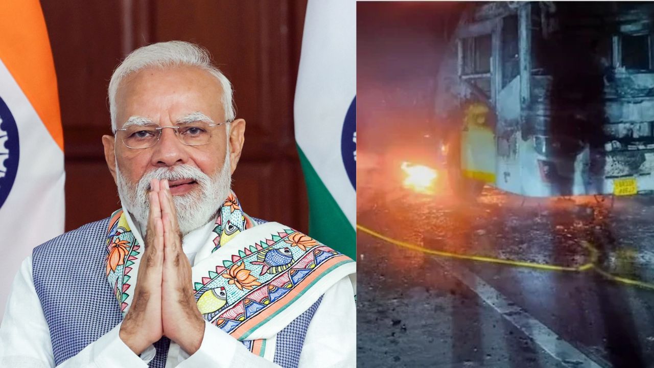 Greater Noida Bus Fire: PM Modi Announces Rs 2 Lakh Aid for Families of 9 Victims, Rs 50,000 for Injured