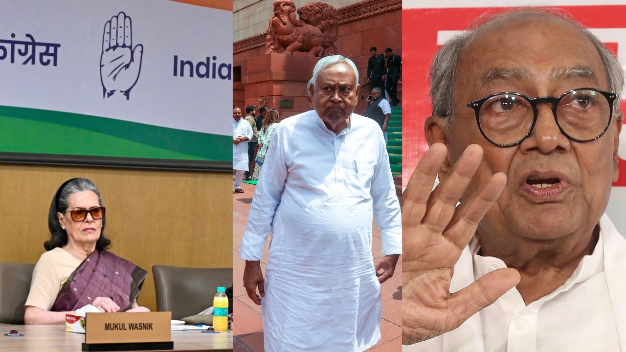 Nitish Kumar Exit Sparks Congress Divide: Digvijaya Regrets INDIA Bloc Break, Sonia Says He Left ‘In Time’ 