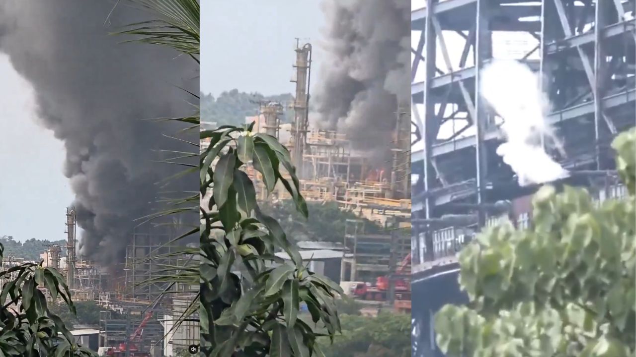 Loud Explosion At Mangaluru MRPL Plant Triggers Panic As Black Smoke Engulfs Refinery Area