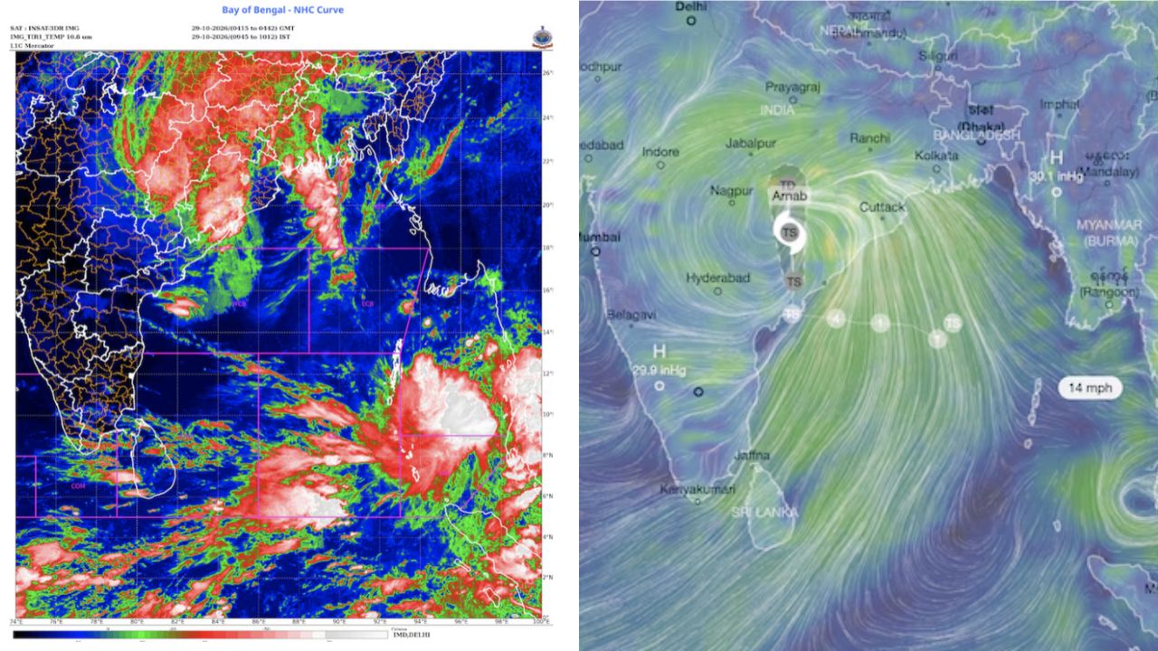  Cyclone Arnab bring widespread cloud cover over central and eastern India. (Img: X)